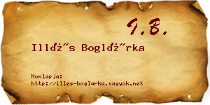 Illés Boglárka névjegykártya